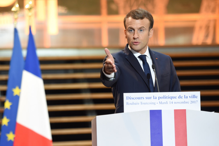 Emmanuel Macron à Tourcoing (Nord), le 14 novembre 2017.