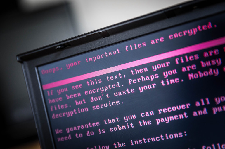 Un ordinateur touché par une cyberattaque (illustration)