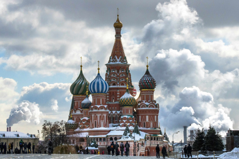 La plage rouge face au Kremlin