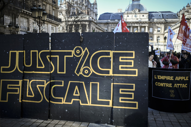 Une manifestation de l'association ATTAC en février 2018 à Paris