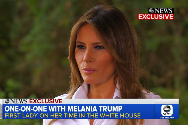 Melania Trump lors d'un entretien accordé à ABC News