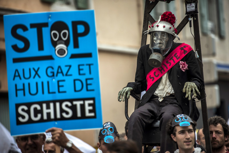 Des manifestants opposés au gaz de schiste à Montélimar le 19 octobre 2013 (illustration)