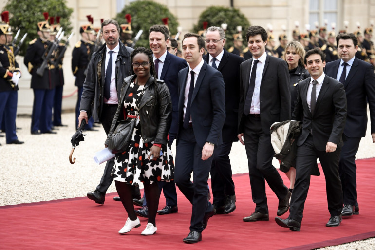 Le "clan Macron" à l'Élysée le 14 mai 2017