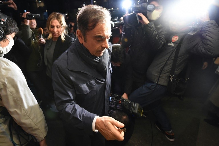Carlos Ghosn et sa femme, le 3 avril 2019