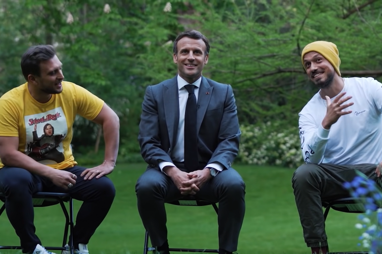 Emmanuel Macron avec McFly et Carlito