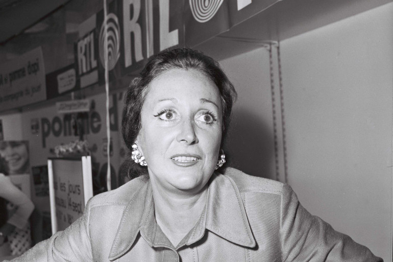 Ménie Grégoire (ici en 1974) était l'une des figures de RTL.