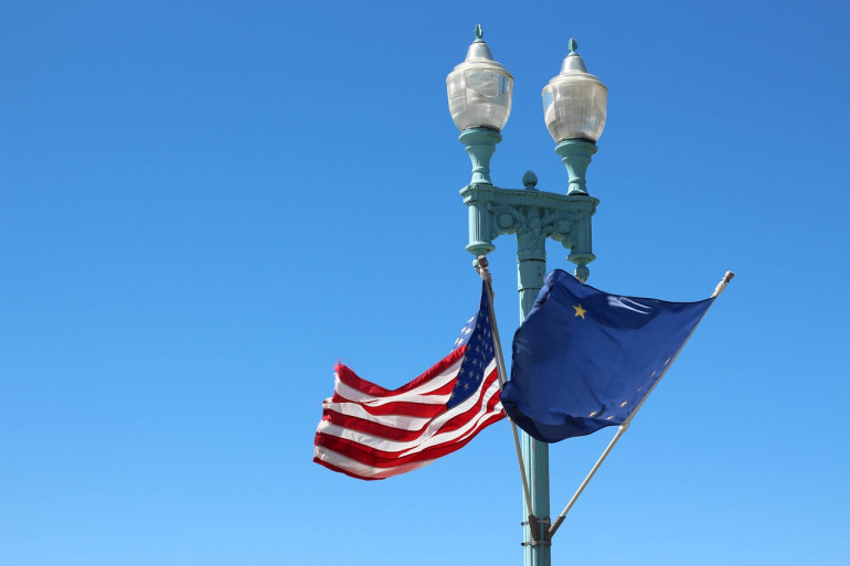 Illustration du drapeau de l'Alaska