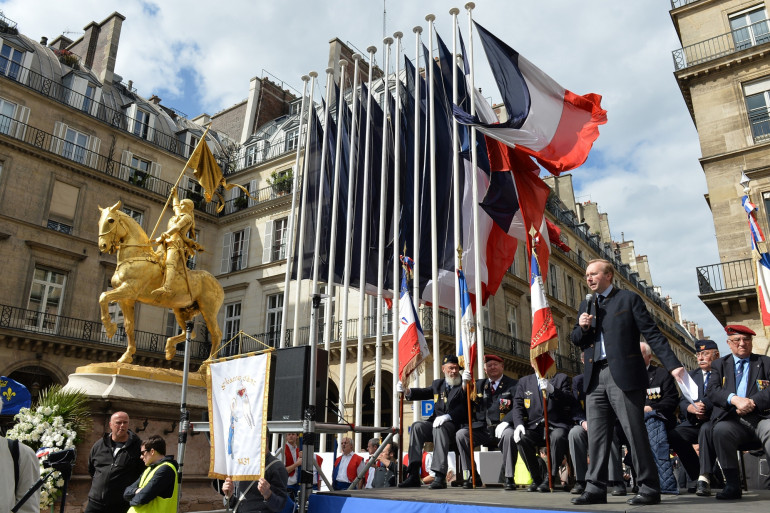 Civitas lors d'une célébration de Jeanne d'Arc