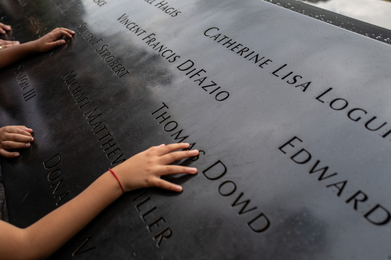 Une plaque du mémorial des attentats du 11 septembre 2001, à New York (illustration)