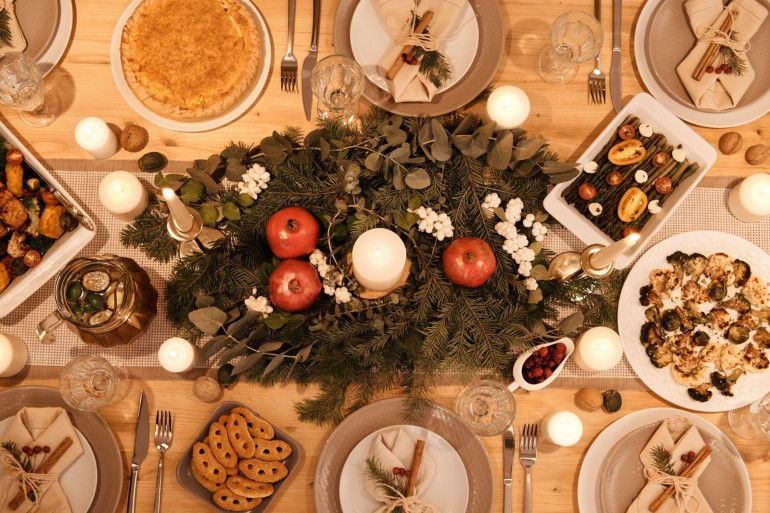 Un repas de Noël (image d'illustration)