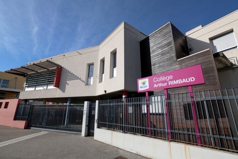 Le collège Arthur Rimbaud, à Montpellier, où la jeune Samara a été agressée le 2 avril 2024