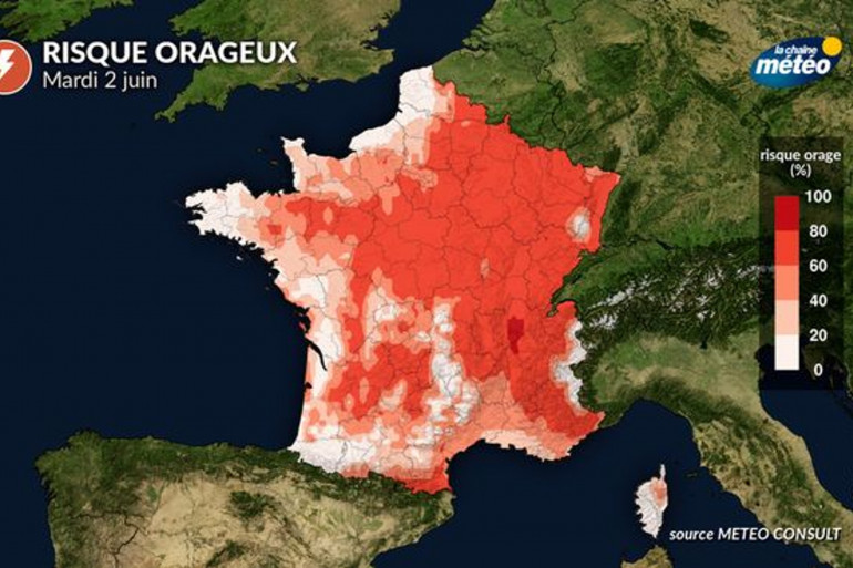 Orages attendus