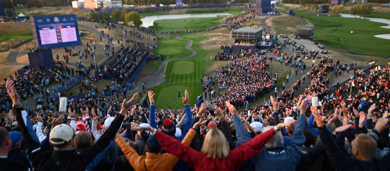 Ryder Cup 2018, Final Day, Singles, Golf, Le Golf National, Paris, France - 30 Sep 2018 Stock