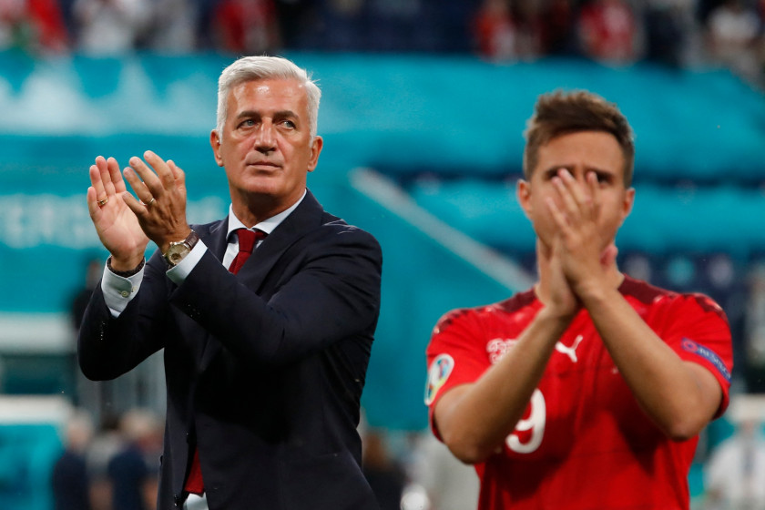 Vladimir Petkovic après l'élimination de la Suisse le 2 juillet 2021 à Saint-Petersbourg.
