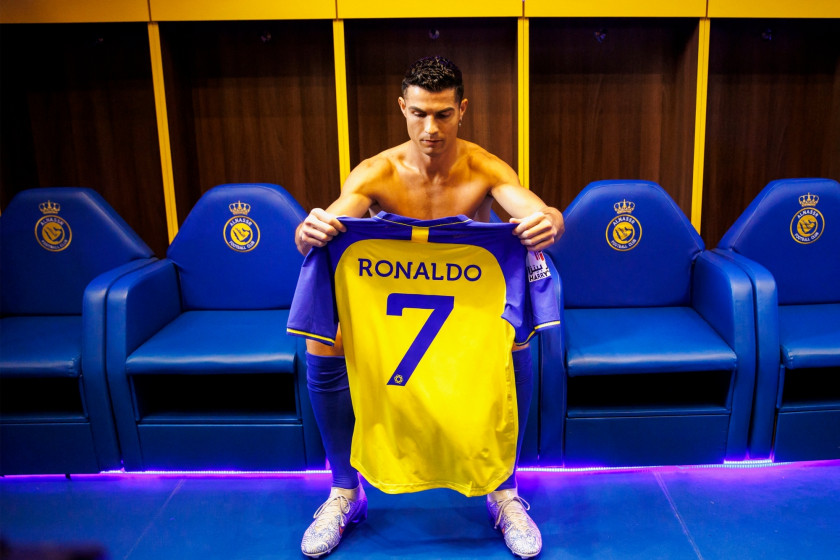 Cristiano Ronaldo avec le maillot de son nouveau club
