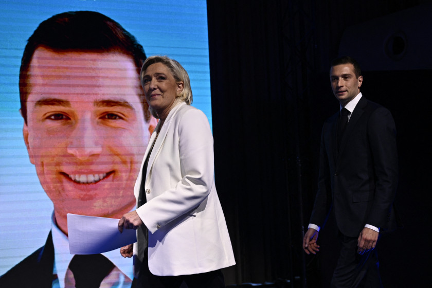 Marine Le Pen et Jordan Bardella à Paris le 9 juin 2024.