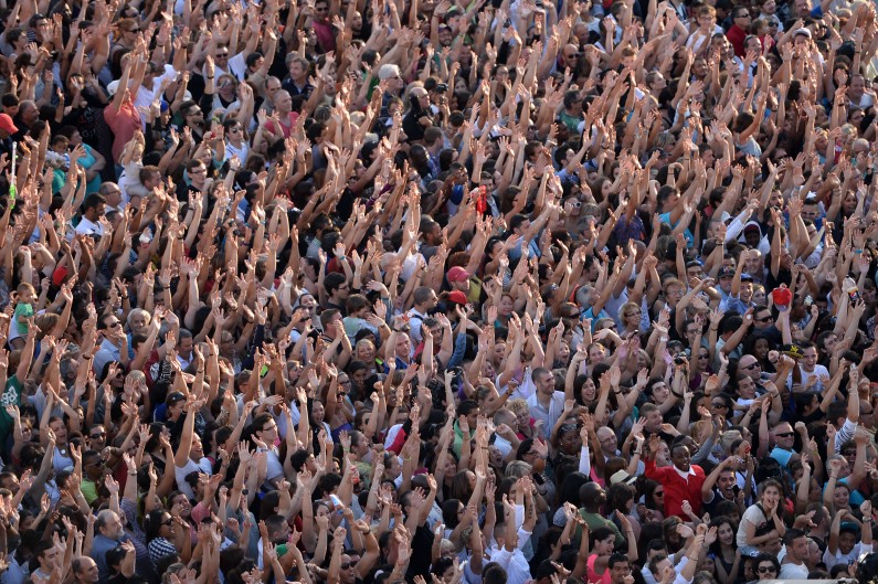 La foule à Marseille pour la fête de la musique en 2014