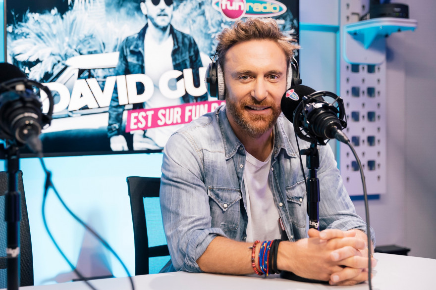 David Guetta dans les studios de Fun Radio