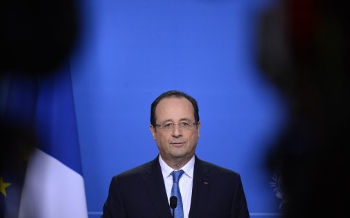 François Hollande à l'issue d'un sommet de l'Union européenne sur la sécurité, le 20 décembre 2013