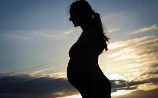 Une femme enceinte pose en mars 2011 (ILLUSTRATION)