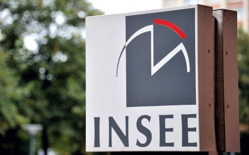 Le logo de l'Insee à Lille, le 14 septembre 2010