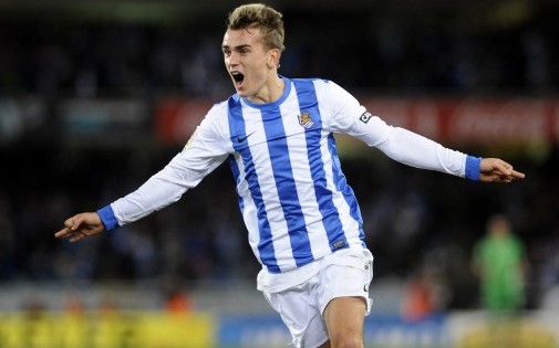 Antoine Griezmann sous les couleurs de la Real Sociedad en janvier 2014