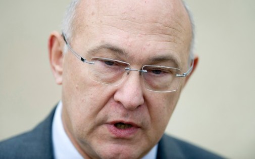 Le ministre du Travail Michel Sapin à l'Elysée le 22 janvier 2014.
