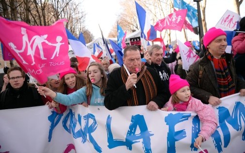 La "Manif pour Tous" du 2 février 2014 à Paris.