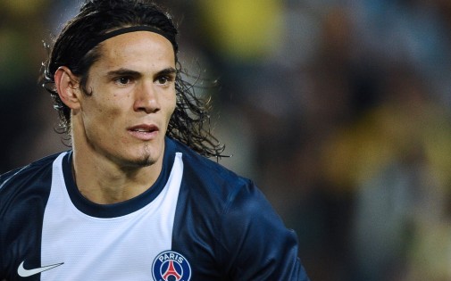 Edinson Cavani sous le maillot du PSG face à Nantes, le 25 août 2013