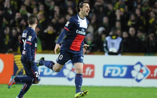 Zlatan Ibrahimovic a marqué les deux buts du PSG à Nantes mardi soir