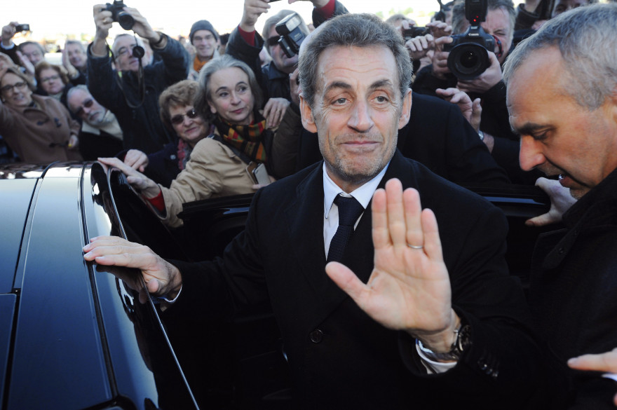 Nicolas Sarkozy en Charente-Maritime le 30 janvier 2014.