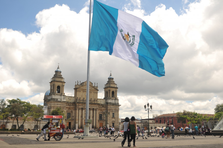 Le drapeau guatémaltèque, le 8 octobre 2012, à Guatemala City. (archives)