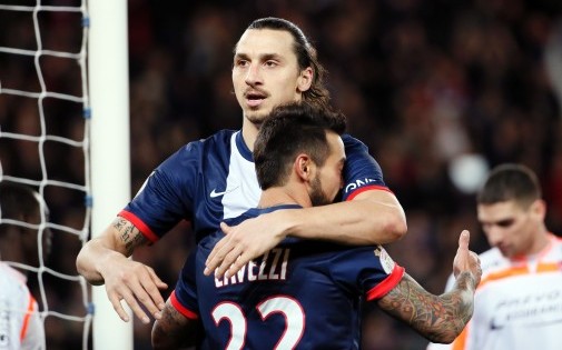 Ibra et Lavezzi contre Valenciennes