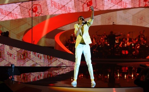 Stromae aux Victoires de la Musique 2014 au Zénith de Paris le 14 février 2014
