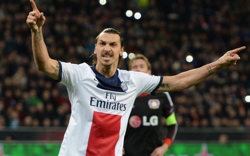 Zlatan Ibrahimovic fête son but