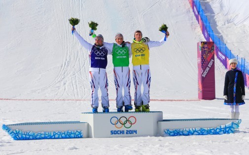 Arnaud Bovolenta, Jean-Frédéric Chapuis et Jonathan Midol aux JO de Sotchi