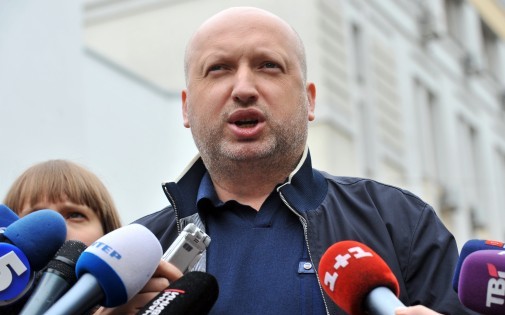 Le nouveau président par intérim de l'Ukraine, Olexandre Tourtchinov, le 10 mai 2012 à Kiev (Archives)