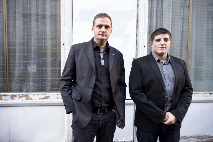 Yvan Benedetti et Alexandre Gabriac, ici à Paris le 28 octobre 2013, se présentent aux municipales à Vénissieux.