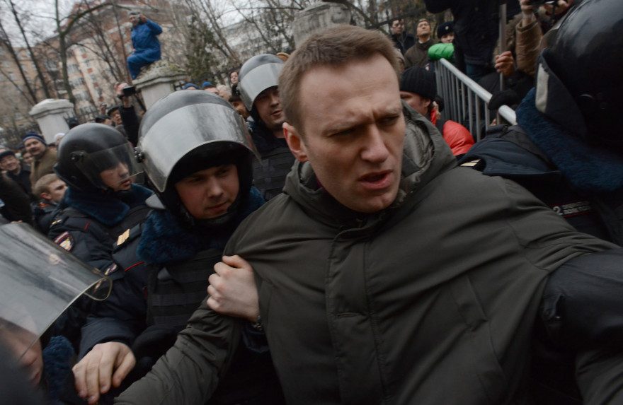 Le principal opposant à Vladimir Poutine, Alexeï Navalny, le 24 février 2014 à Moscou.