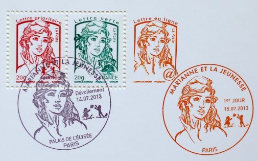 Le timbre Marianne inspiré par une Femen selon Olivier Ciappa, l'un des co-auteurs (illustration).