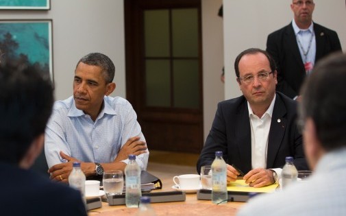 Barack Obama et François Hollande au G8 en Irlande le 18 juin 2013 (photo d'illustration).