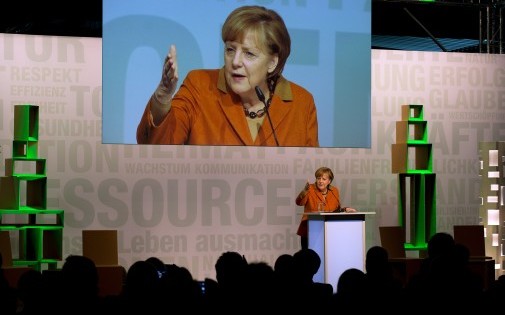 Angela Merkel, le 10 mars 2014, à Dresde. (archives)
