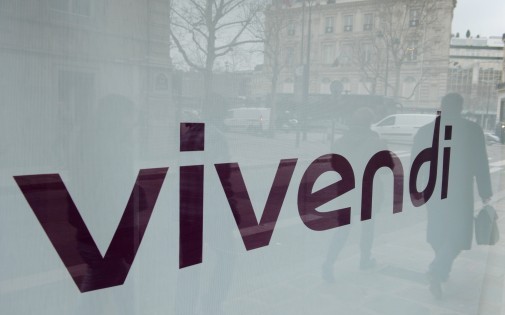 Le logo de Vivendi au siège à Paris le 26 février 2013.