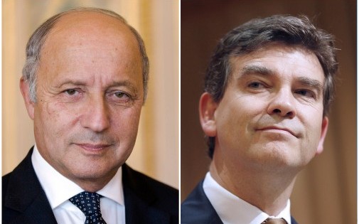 Arnaud Montebourg et Laurent Fabius (montage)