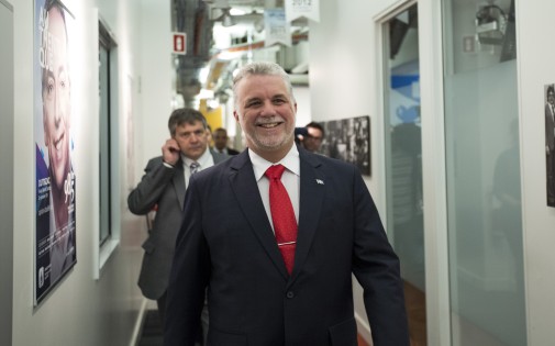 Philippe Couillard du Parti libéral québécois le 1er avril 2014