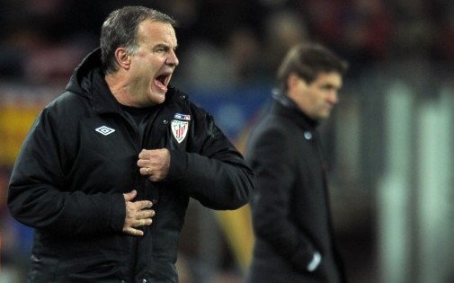 L'Argentin Marcelo Bielsa en décembre 2012 sur le banc de l'Athletic Bilbao