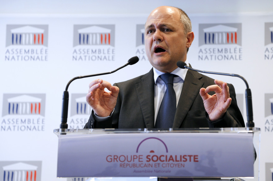 Bruno Le Roux, ici le 30 avril 2014 à l'Assemblée nationale, juge "anormal" que des députés PS n'aient pas voté la confiance à Valls (Archives)