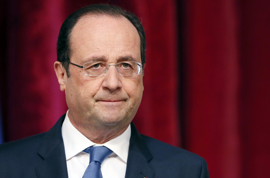 Le président de la République François Hollande à l'Elysée le 17 avril 2014.