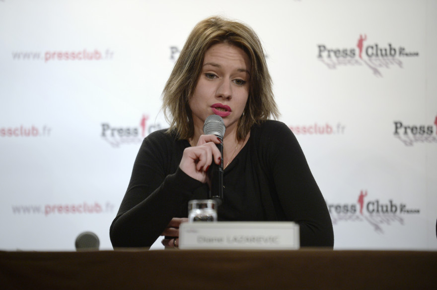 Diane Lazarevic, la fille de Serge Lazarevic, à Paris le 22 novembre 2013.
