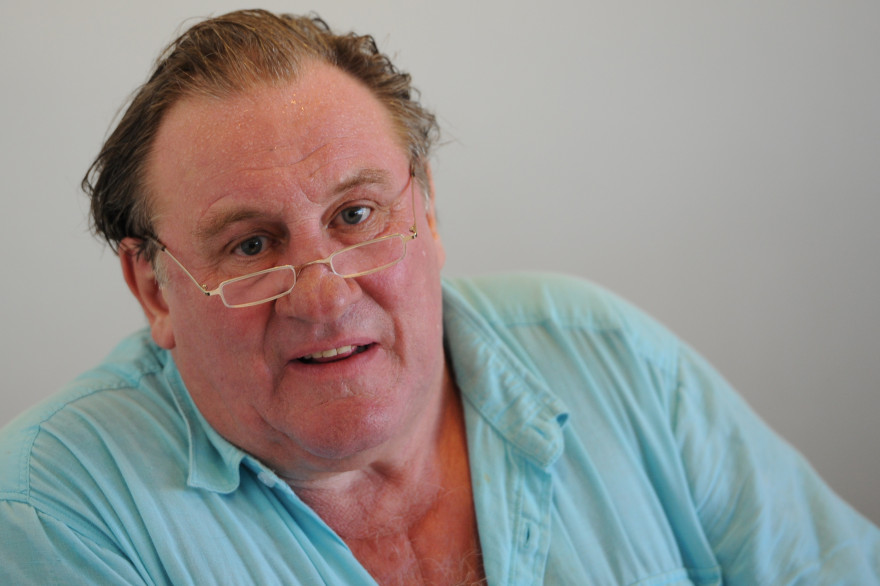Gérard Depardieu à une conférence de presse en septembre 2013 à Marseille